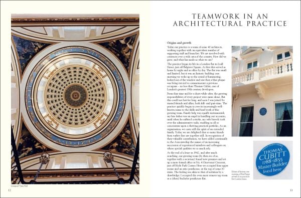 Book cover of Living Buildings: Architectural Conservation, Philosophy, Principles and Practice, featuring the grand ceiling of the House of Lords' chamber at the Palace of Westminster. Published by Images Publishing.