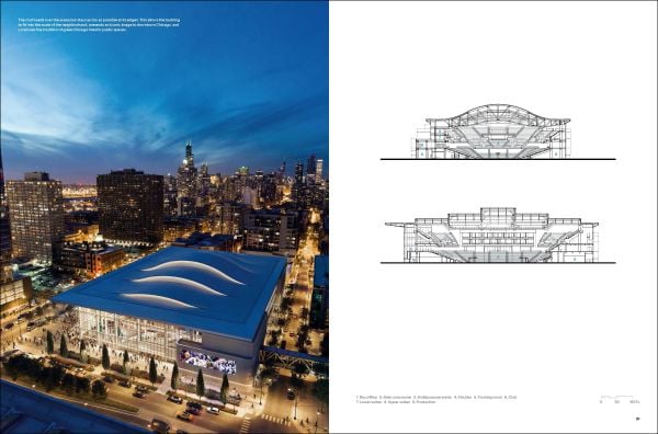 Book cover of Perform: Designing for the Performing Arts, with interior of building with multiple floors. Published by Images Publishing.