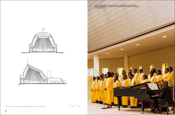 Book cover of Perform: Designing for the Performing Arts, with interior of building with multiple floors. Published by Images Publishing.
