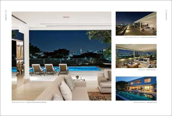 Book cover of Raul di Pace, Seeking the Essential, with a luxury property with glass front, surrounded by swimming pool. Published by Images Publishing.