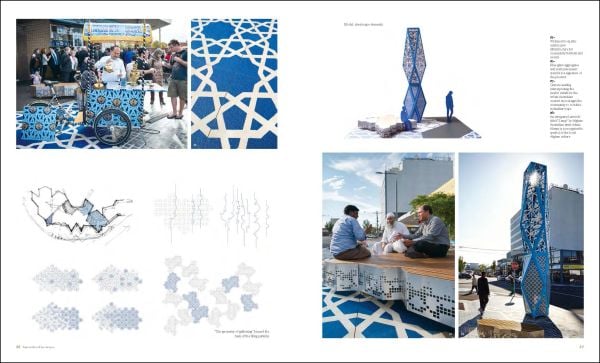Book cover of Pocket Park Design, featuring a green space with brightly colored seating areas. Published by Images Publishing.