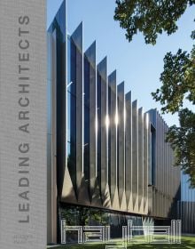 Book cover of Hayball: Leading Architects, with a tall paneled building. Published by Images Publishing.