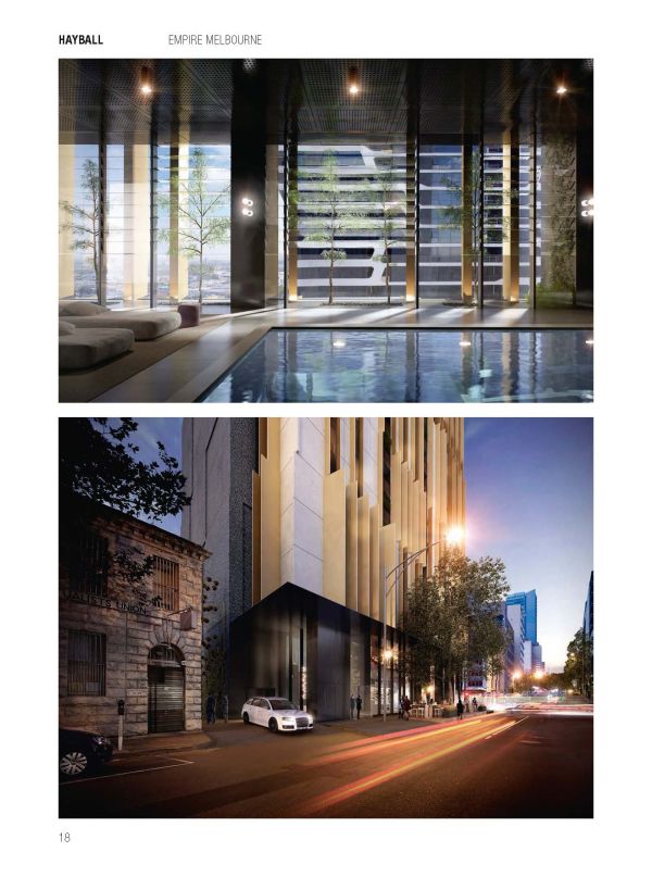 Book cover of Hayball: Leading Architects, with a tall panelled building. Published by Images Publishing.