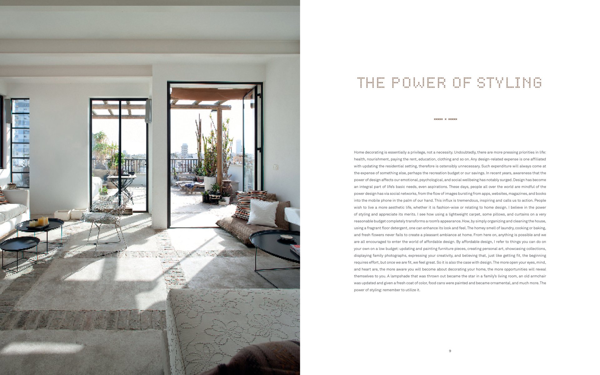 Book cover of Homes With Soul : Designing with Heart, with a wooden rocking chair on woven rug, cream walls and soft sofa. Published by Images Publishing.