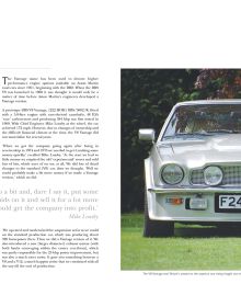 Book cover of Aston Martin: Power, Beauty and Soul, featuring a white Aston Martin V12 Vanquish on the road, with mountains behind. Published by Images Publishing.