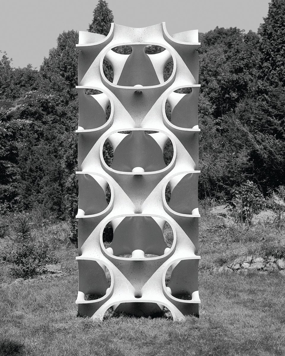 Book cover of Still Facing Infinity: Sculpture by Erwin Hauer, featuring a large-scale black sculpture. Published by Images Publishing.
