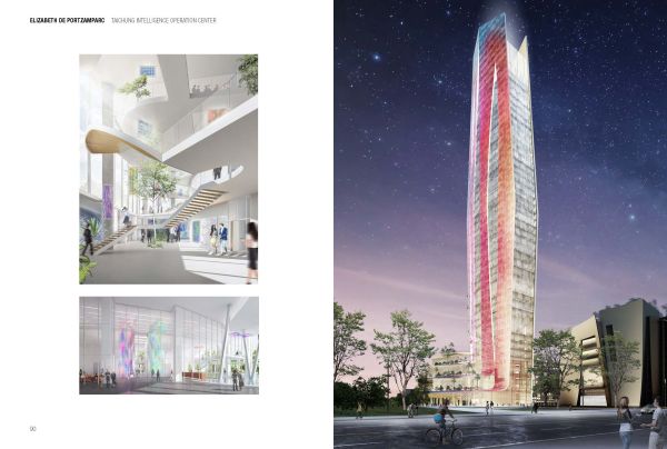 Book cover of Elizabeth de Portzamparc: Leading Architects, with a shiny panelled building facade. Published by Images Publishing.