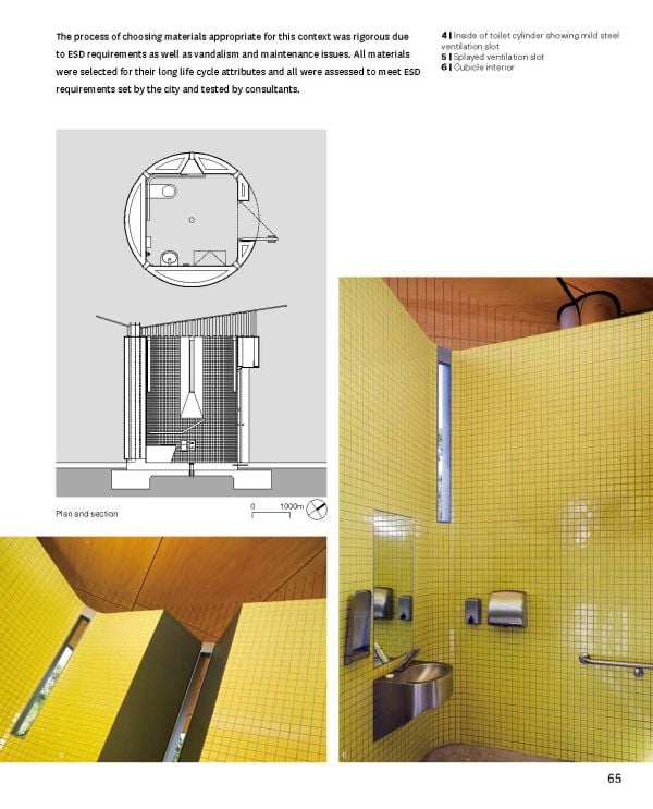Book cover of Public Restroom Design, featuring a modern building. Published by Images Publishing.