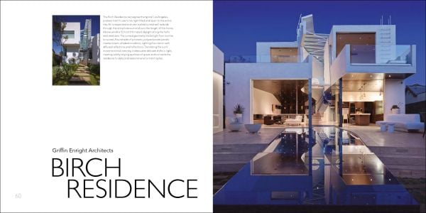 Book cover of The American House: 100 Contemporary Homes, featuring a a cabin at the bottom of the mountains. Published by Images Publishing.