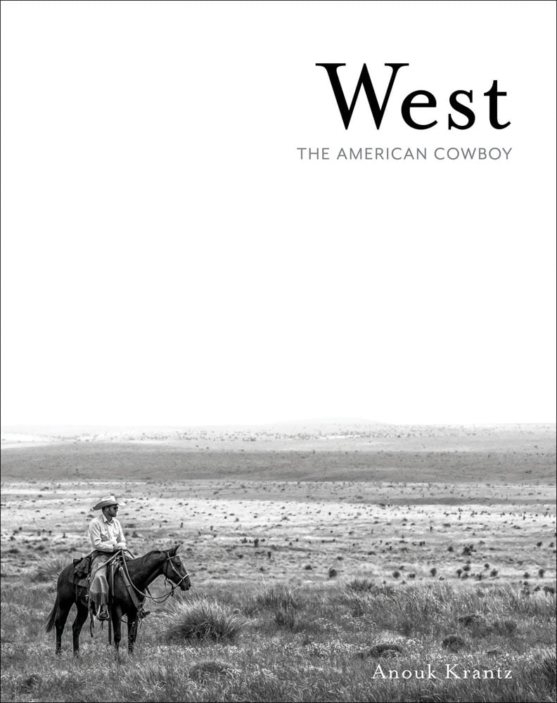 Book cover of West, The American Cowboy, featuring a cowboy on horseback on vast American landscape. Published by Images Publishing.