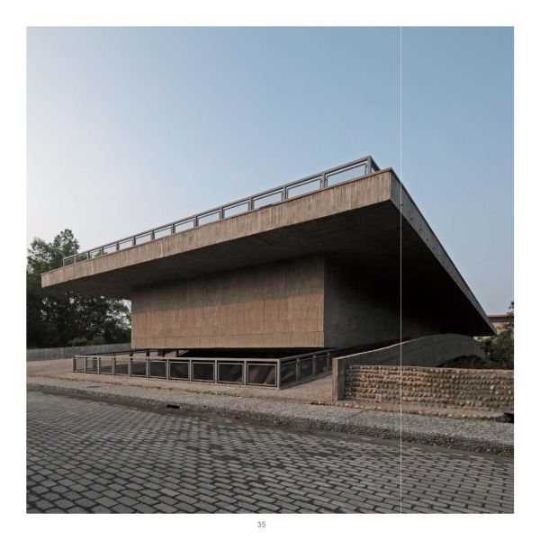Curved roof structure on grey cover of 'Design as Experience Research', by Images Publishing.