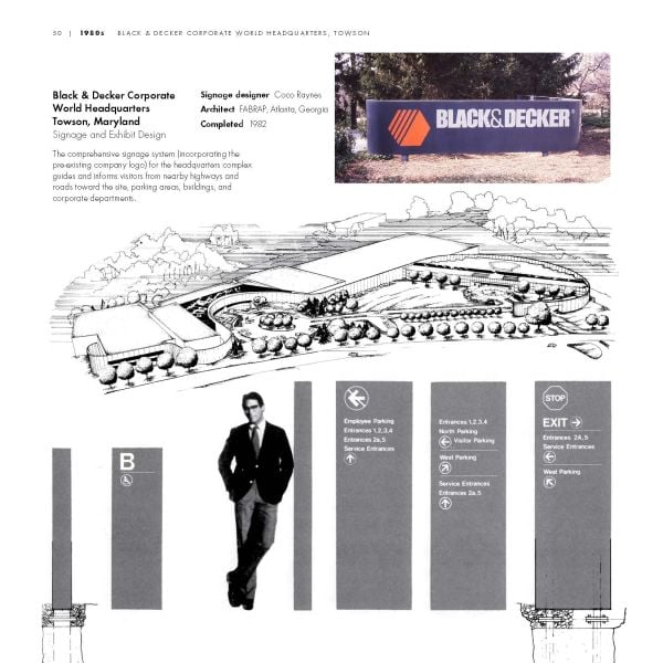 50 Years of Design Evolution in white font on grey woven cover, coco raynes in embossed font to centre.