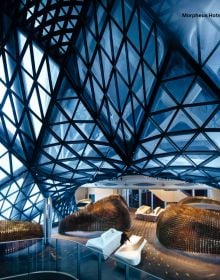 Book cover of Tectonism, Architecture for the 21st Century, with a close-up of Morpheus hotel in Macau. Published by Images Publishing.