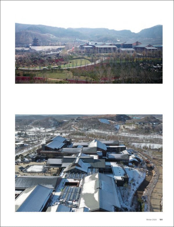 Book cover of Architecture China: Architecture as Infrastructure, with a geometric roof structure, and workers in hardhats pushing wheelbarrow. Published by Images Publishing.