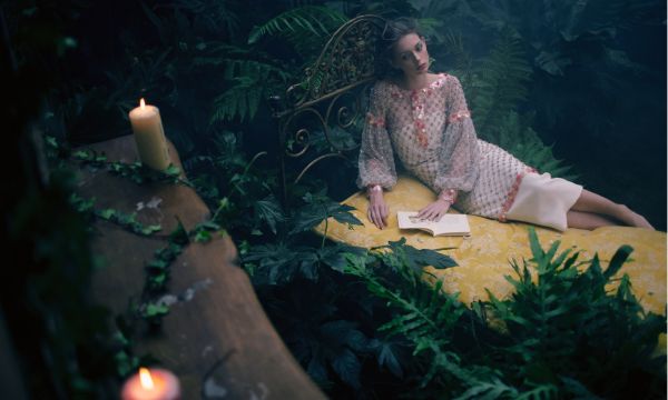 Book cover of Flower Shower, with a nude figure lying in a field of daisies. Published by Images Publishing.