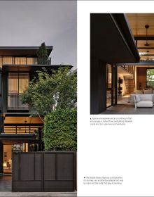 Book cover of The Homes That Shaped Us: People, Places, and Possibilities; featuring a dark interior with a chair and table below a skylight. Published by Images Publishing.