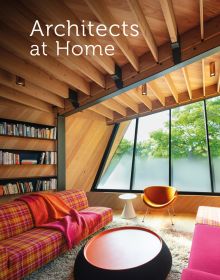 Book cover of Architects at Home, featuring an interior by Clive Wilkinson Architects. Published by Images Publishing.