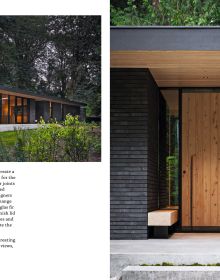 Los Angeles Residence interior by Clive Wilkinson Architects, wood structure, book shelves, on cover on 'Architects at Home', by Images Publishing.