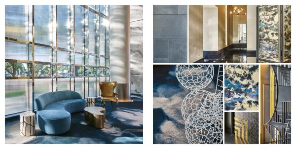 Book cover of Collaborations: A Houston Penthouse, with interior with dining room dinner table in apartment looking out over cityscape. Published by Images Publishing.