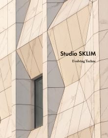 Book cover of Studio SKLIM: Evolving Techne, featuring a modern, titled building. Published by Images Publishing.