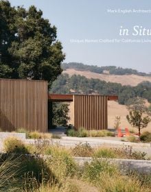 Book cover of In Situ: Unique Homes Crafted for California Living; featuring a modern wood building. Published by Images Publishing.