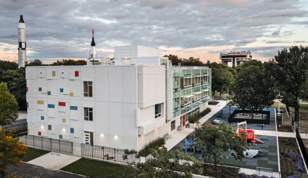 Book cover of Light, Color, Texture: The Work of MDSA MDSzerbaty Associates Architecture, with the exterior of a cream stone building. Published by Images Publishing.