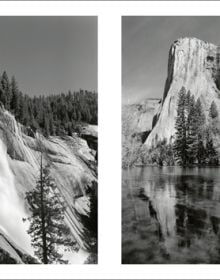 Book cover of Jon Ortner's Visions of Paradise: American Wilderness, with a waterfall. Published by Images Publishing.