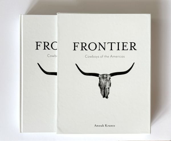 Book cover of Anouk Masson Krantz’s Frontier: Cowboys of the Americas, with a horned animal skull. Published by Images Publishing.