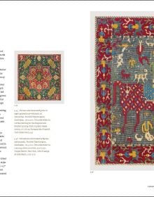 Book cover Stars of the Caucasus, Silk Embroideries From Azerbaijan; with a decorative carpet. Published by Hali Publications.