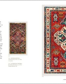 Book cover Stars of the Caucasus, Silk Embroideries From Azerbaijan; with a decorative carpet. Published by Hali Publications.