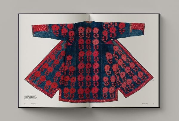 Book cover of Central Asian Textiles, The Neville Kingston Collection, featuring a section of brightly colored embroidery. Published by Hali Publications.