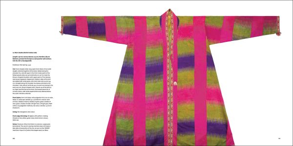 Book cover of Abr: Ikat Robes from Central Asia; featuring a colorful fabric. Published by Hali Publications.