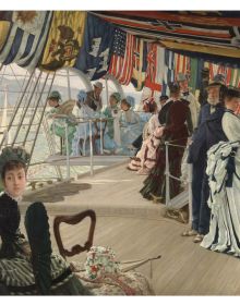 Book cover of Berthe Morisot, Shaping Impressionism, featuring an oil painting titled 'Young girl in a ball gown'. Published by Dulwich Picture Gallery.