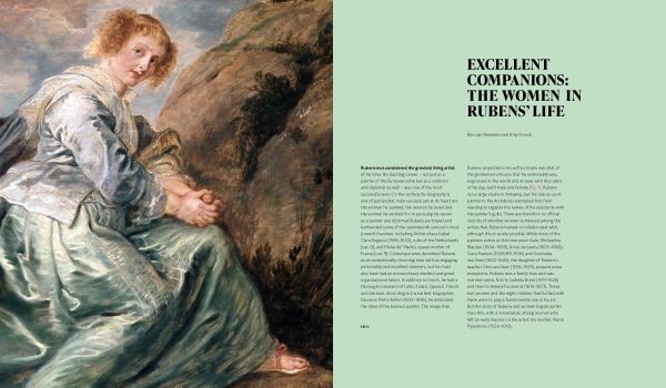 Book cover of Rubens & Women, with a portrait painting (detail) of Maria Serra Pallavicino, with ruffled collar. Published by Dulwich Picture Gallery.