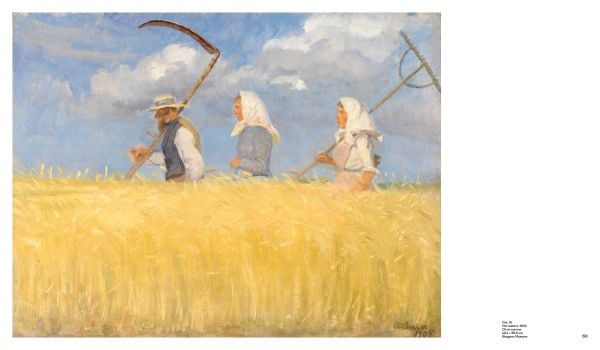 Book cover of Anna Ancher: Painting Light; featuring a painting of a living room with orange light seeping through window. Published by Dulwich Picture Gallery.