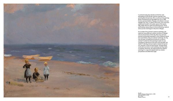 Book cover of Anna Ancher: Painting Light; featuring a painting of a living room with orange light seeping through window. Published by Dulwich Picture Gallery.