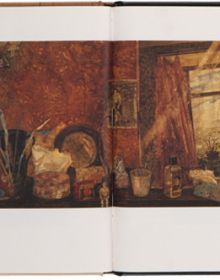 Book cover of Victoria Crowe's Shepherd's Life: Paintings of Jenny Armstrong, with a painting of a shepherdess walking through a snow-covered field. Published by National Galleries of Scotland.