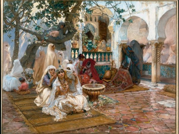 Painting “The Philosopher” by Ludwig Deutsch (1905), on cover of 'Masterpieces of Orientalist Art, The Shafik Gabr Collection', by ACC Art Books.