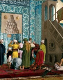 Painting “The Philosopher” by Ludwig Deutsch (1905), on cover of 'Masterpieces of Orientalist Art, The Shafik Gabr Collection', by ACC Art Books.