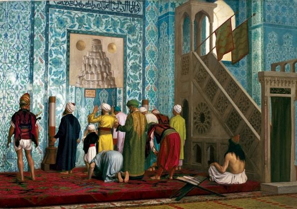 Painting “The Philosopher” by Ludwig Deutsch (1905), on cover of 'Masterpieces of Orientalist Art, The Shafik Gabr Collection', by ACC Art Books.