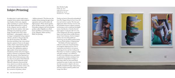 Book cover of The Printmakers' Art, with a bold print in black, blue and white. Published by National Galleries of Scotland.