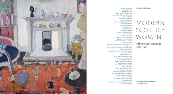 Book cover of Modern Scottish Women: Painters and Sculptures 1885-1965, featuring a painting titled Anne Finlay (1920), by Dorothy Johnstone. Published by National Galleries of Scotland.