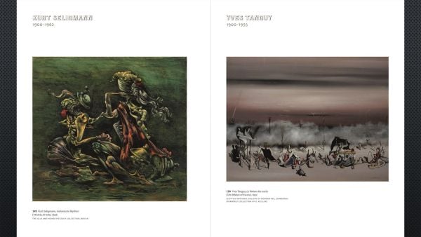 Book cover of Surreal Encounters: Collecting the Marvellous, with a painting titled Not to Be Reproduced (La reproduction interdite). Published by National Galleries of Scotland.