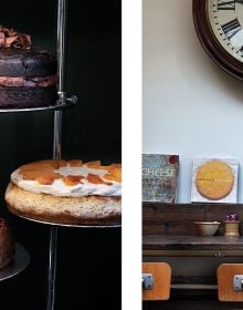 Book cover of Jean Cazals' TeaTime: A Taste of London's Best Afternoon Teas, with a tea cake dusted with icing sugar, and white teapot behind. Published by Papadakis.