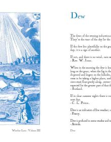 Blue book cover of Richard Inwards Weather Lore Volume III: A Collection of Proverbs, Sayings and Rules Concerning the Weather – The Elements: Clouds, Mists, Haze, Dew, Fog, Rain, Rainbows. Published by Papadakis.