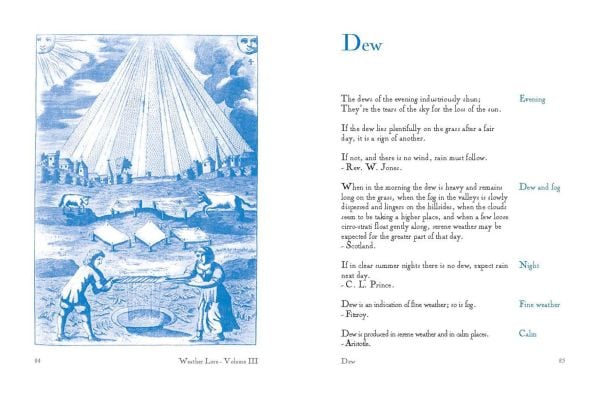 Blue book cover of Richard Inwards Weather Lore Volume III: A Collection of Proverbs, Sayings and Rules Concerning the Weather – The Elements: Clouds, Mists, Haze, Dew, Fog, Rain, Rainbows. Published by Papadakis.