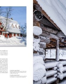 Book cover of Our Frozen Planet: A Photographic Journey Through the World of Snow and Ice, with a skier walking through a snow covered landscape. Published by Papadakis.