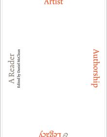 Artist, Authorship & Legacy A Reader to each side edge, in orange and grey font on white cover