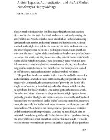 Artist, Authorship & Legacy A Reader to each side edge, in orange and grey font on white cover