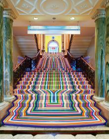 A LITTLE HISTORY OF THE ROYAL ACADEMY, in silver font on bright red cover.